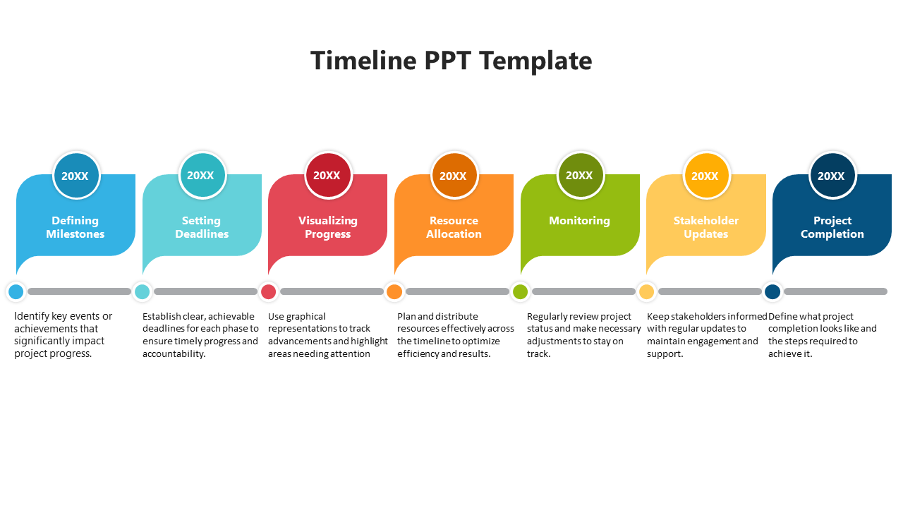Majestic Timeline Design PPT And Google Slides Template 