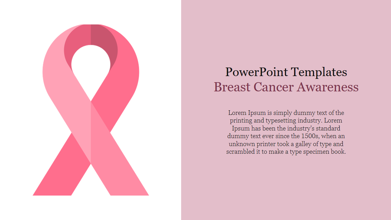 Free - Best PowerPoint Templates Breast Cancer Awareness Slide Within Breast Cancer Powerpoint Template