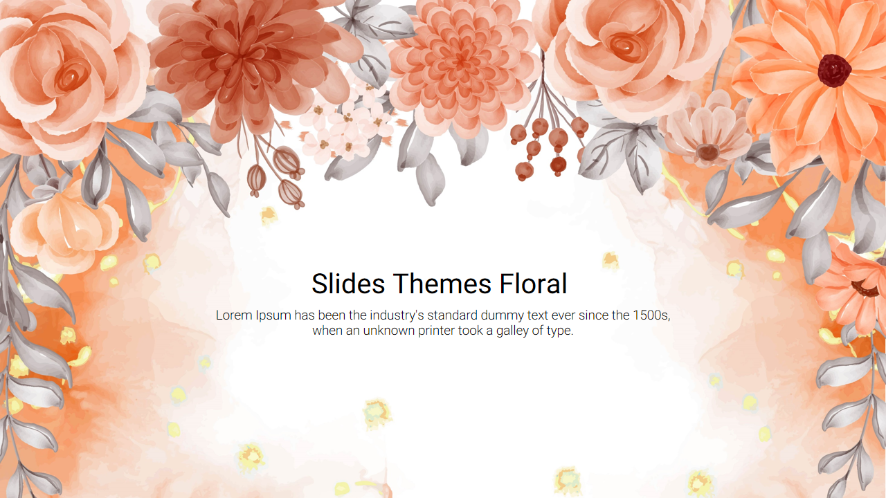 Flower Border For Google Slides 