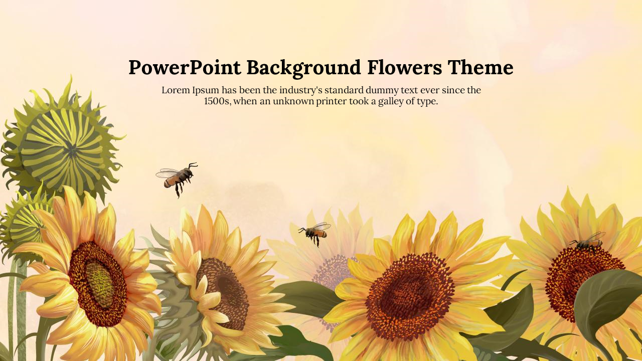 Attractive Flowers Background PowerPoint Presentation Theme