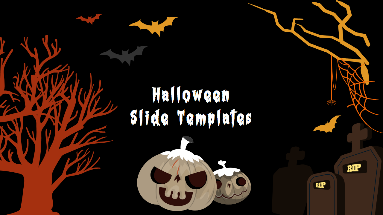 Scary Halloween Google Slide Templates With Dark Theme