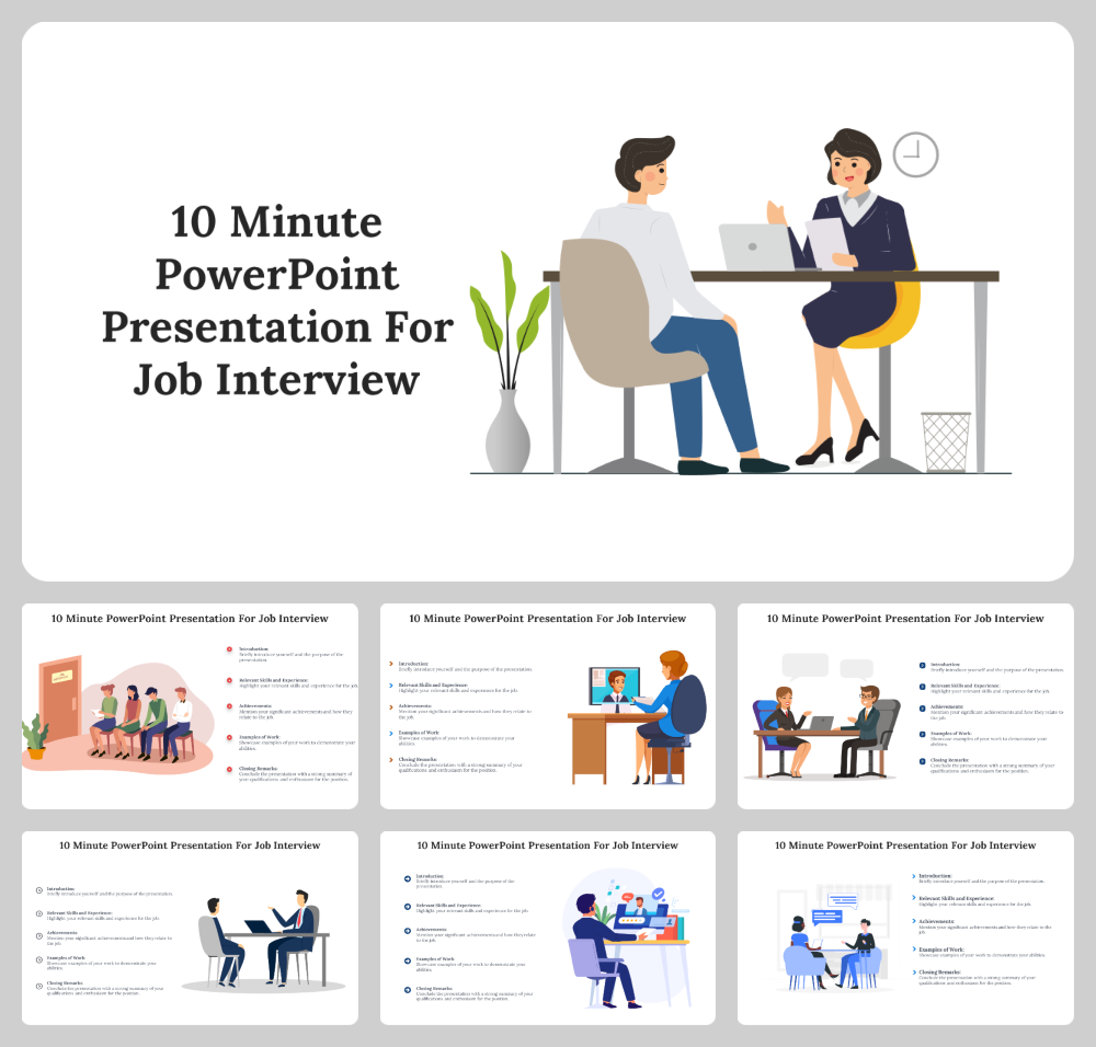 10 minute presentation for a job interview