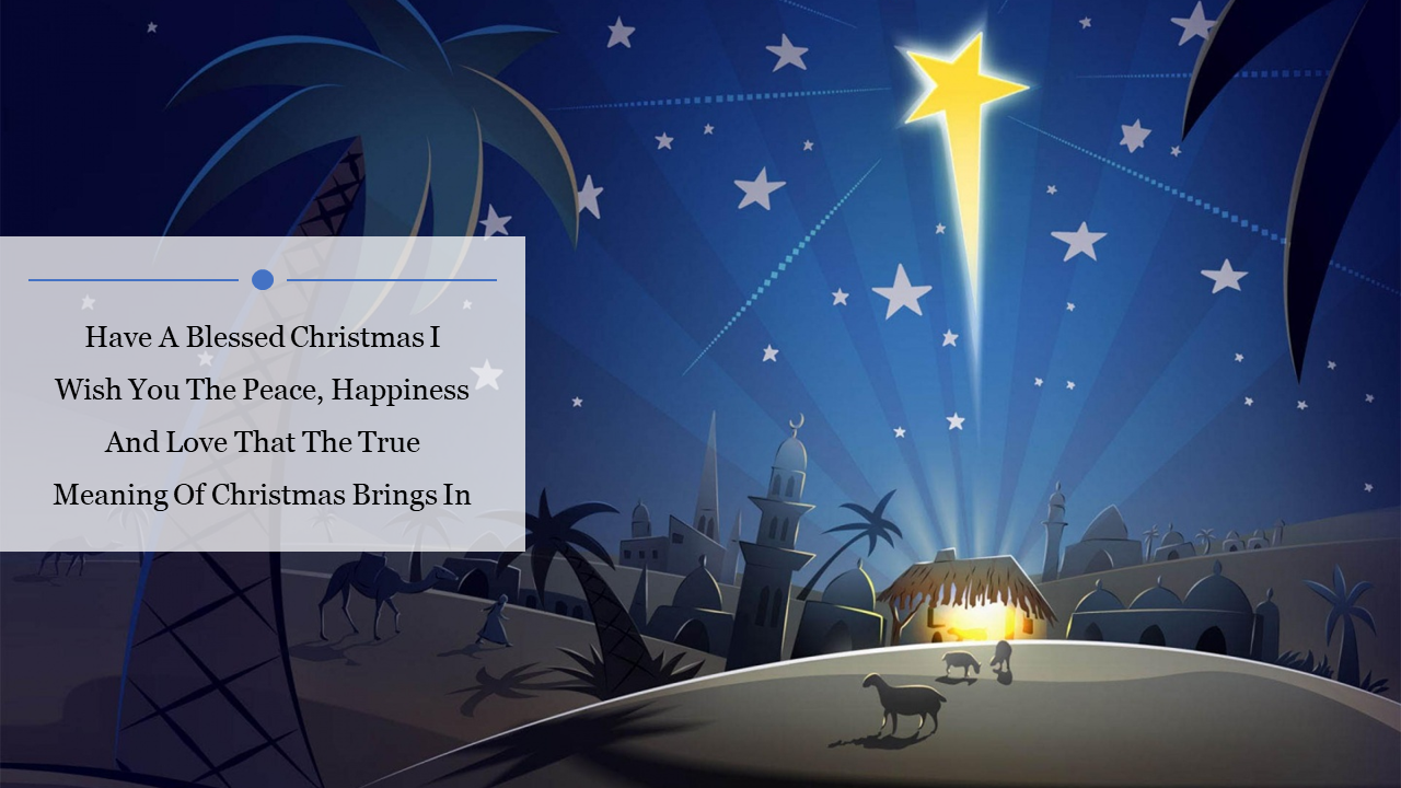 Simple Jesus Christmas PowerPoint Backgrounds Design