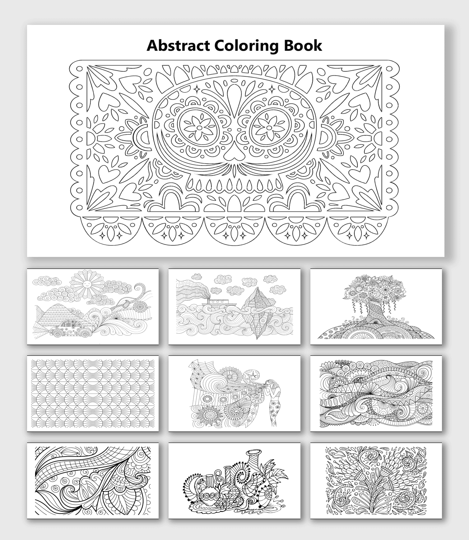 Abstract Coloring Book PowerPoint And Canva Template
