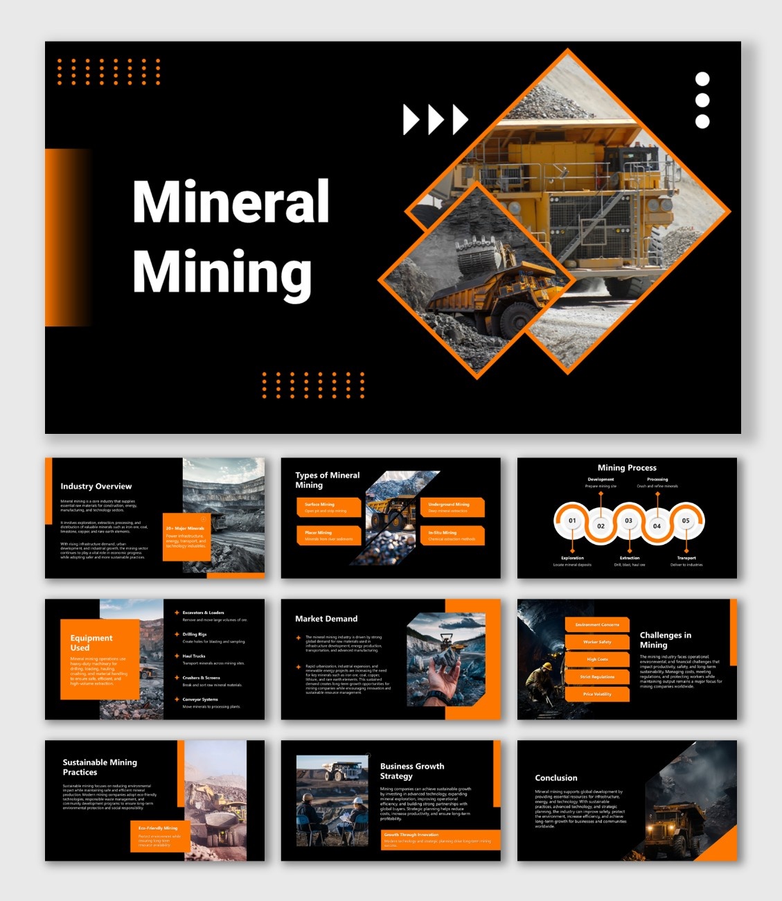 Mineral Mining PowerPoint Presentation And Canva Template