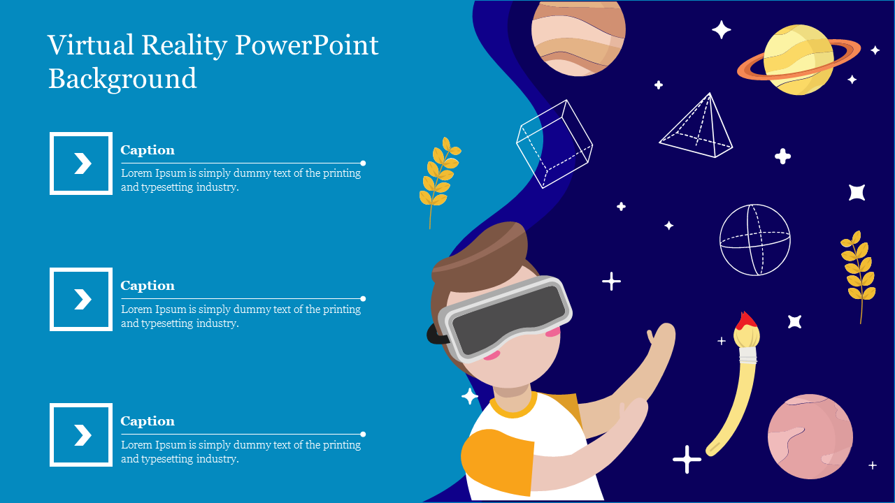 Best Virtual Reality PowerPoint Background PPT Template