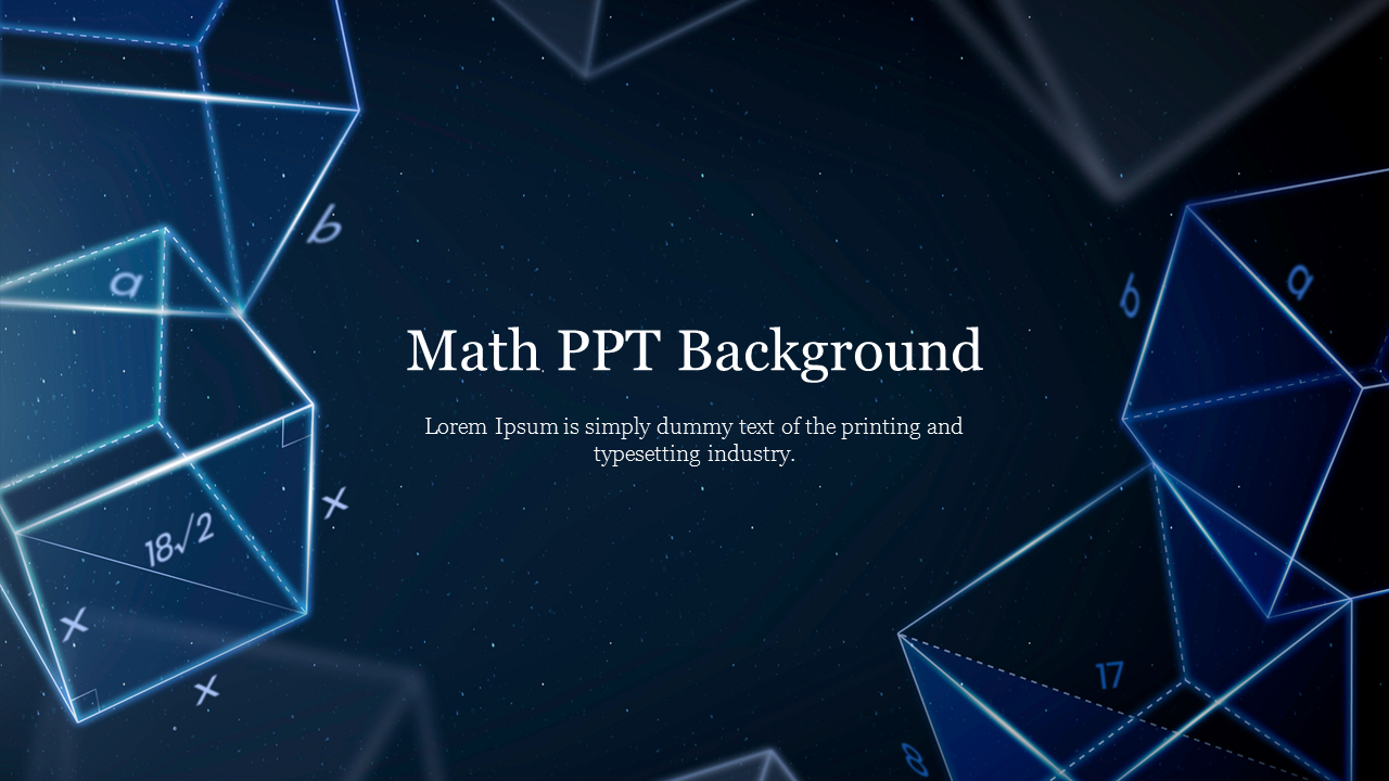 Math PowerPoint Background Template and Google Slides