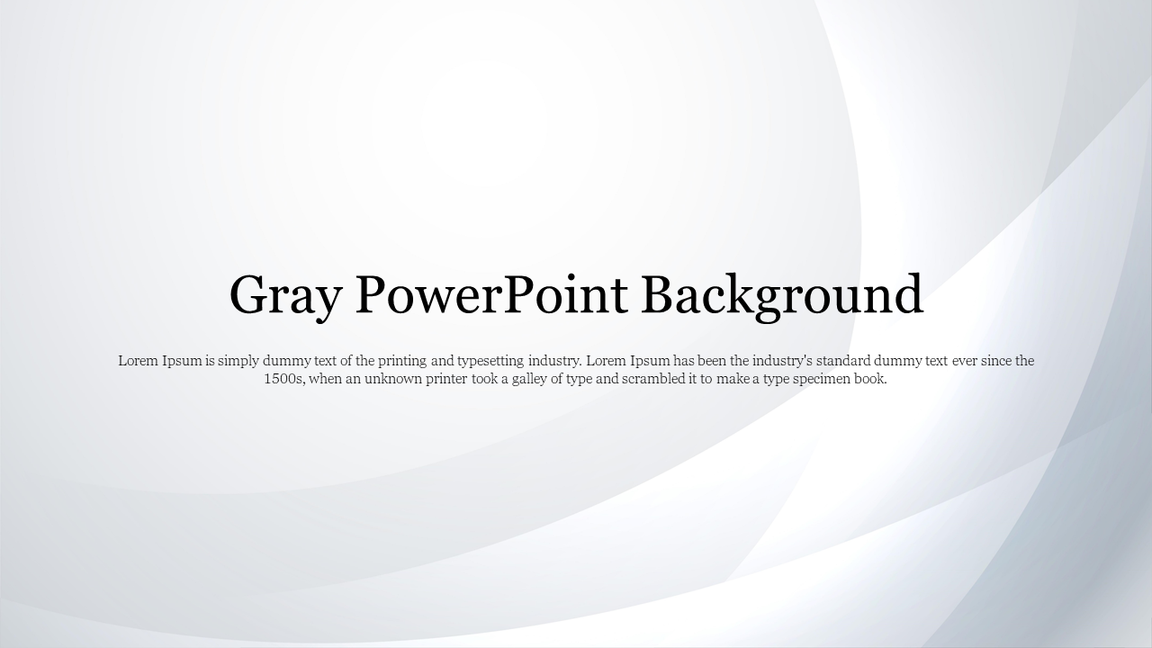 Use This Gray PowerPoint Background For Presentation