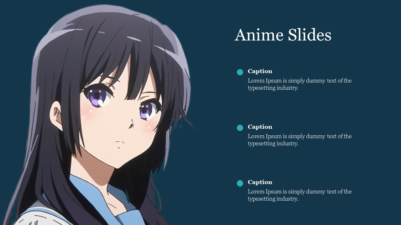 Cartoon Anime Slides PowerPoint Presentation Template
