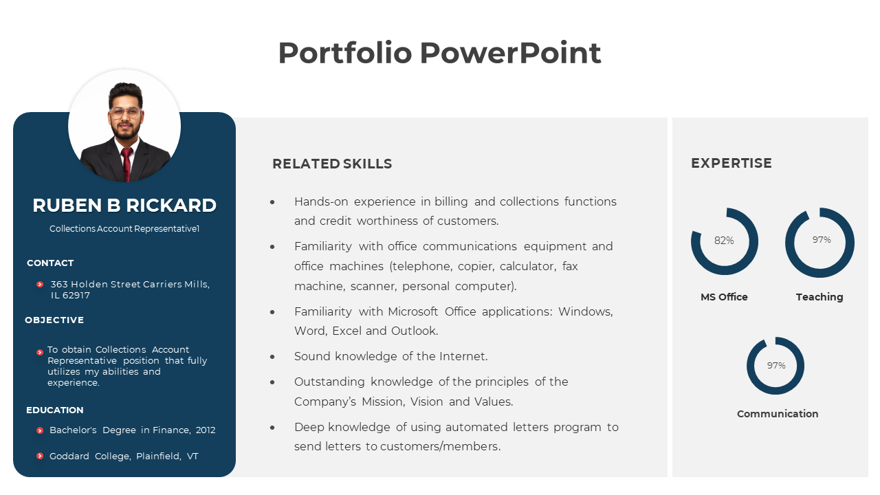 Creative Portfolio On PowerPoint And Google Slides