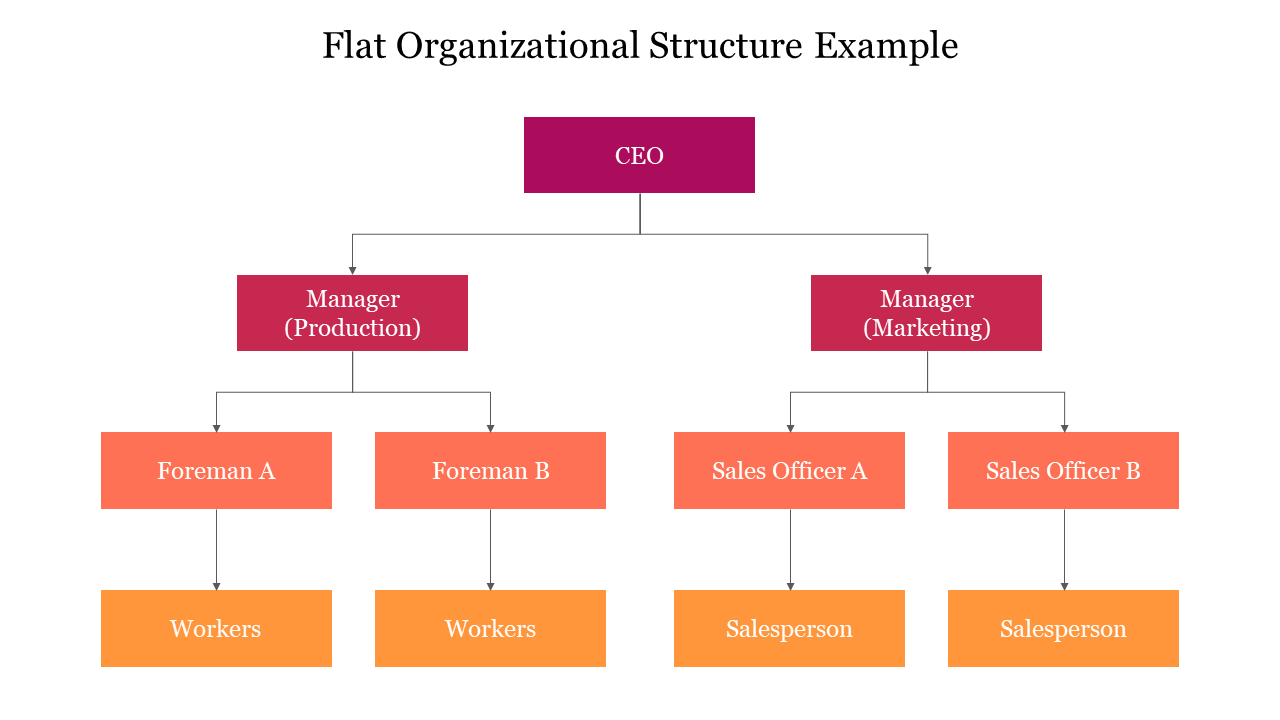 Flat Organizational Structure Example Organizational Chart | Sexiz Pix