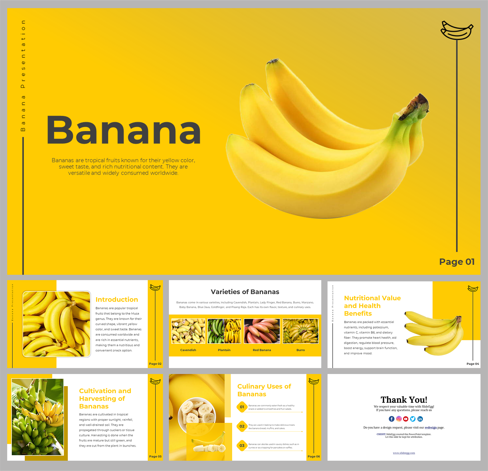 Banana Template PowerPoint Presentation And Google Slides Banana Template PowerPoint Presentation And Google Slides
