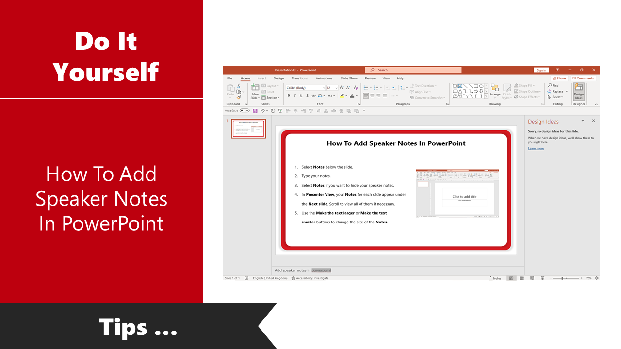 How To Add Speaker Notes In PowerPoint Presentation
