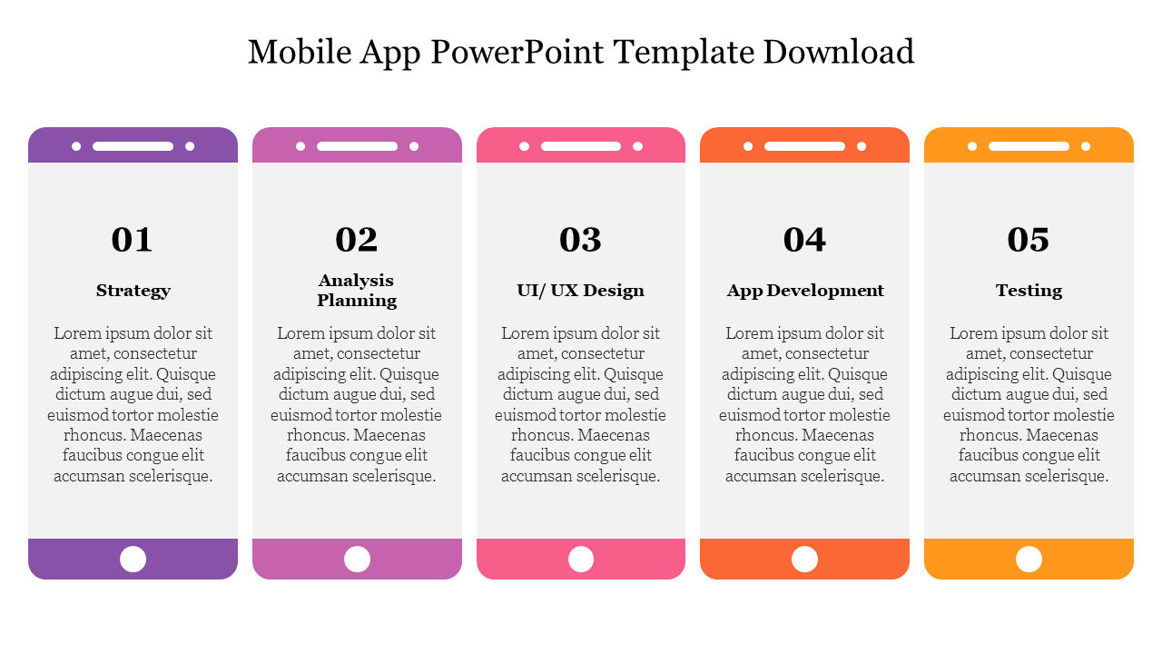Free - Download Free Mobile App PowerPoint Template & Google Slides