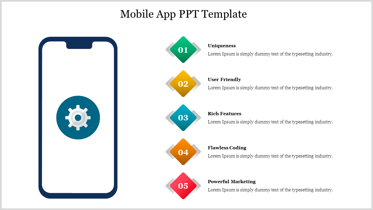Mobile App PPT Template Free