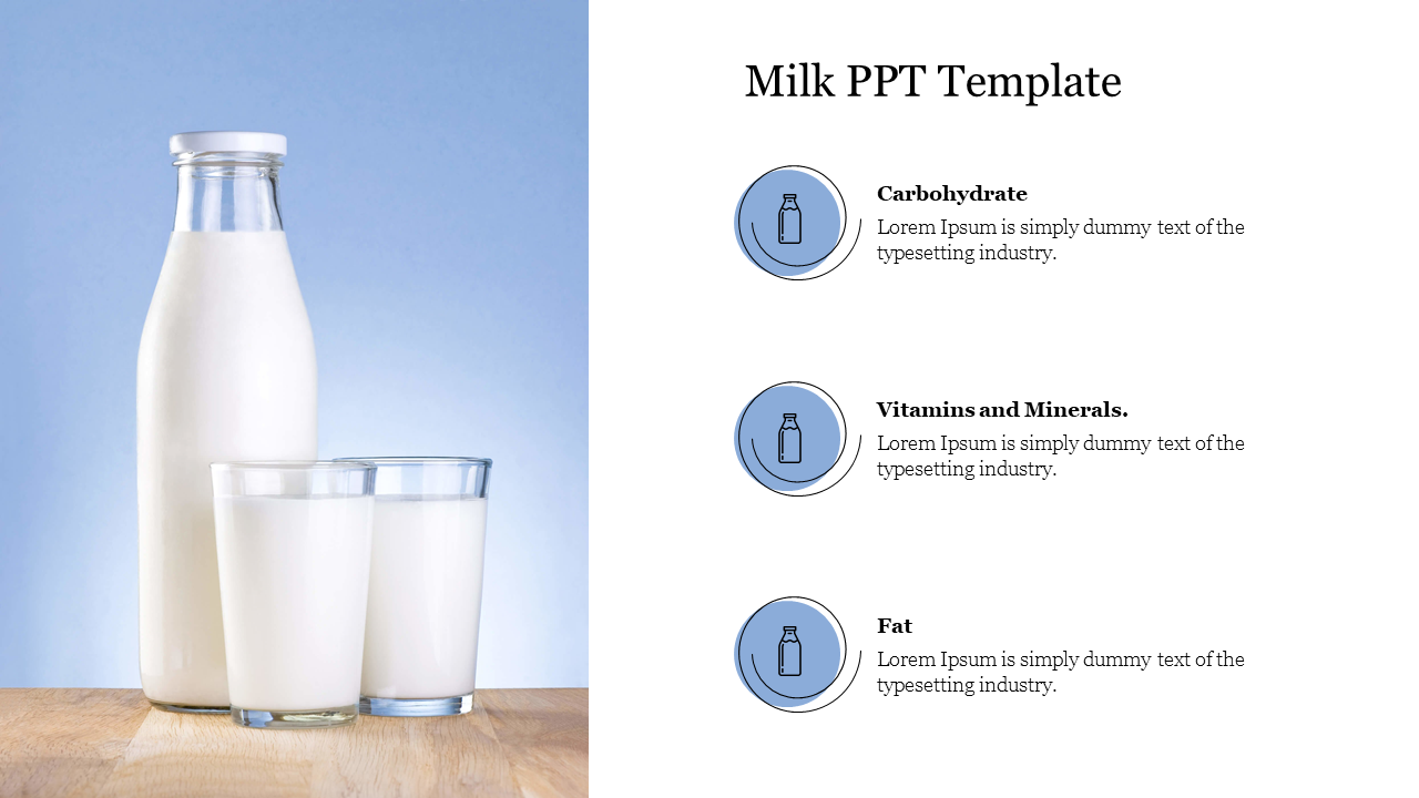 Milk PPT Template Free