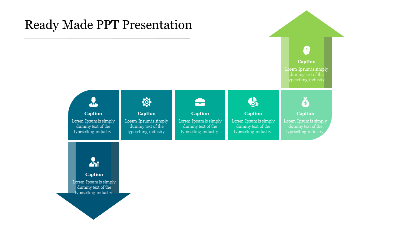 Ready Made PPT Presentation With Arrow Diagram