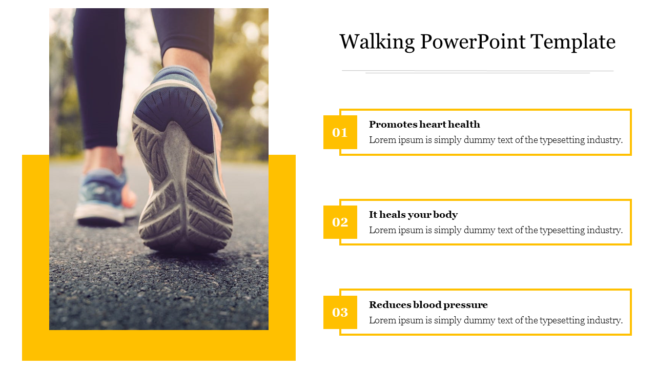 Walking PowerPoint Presentation Template and Google Slides