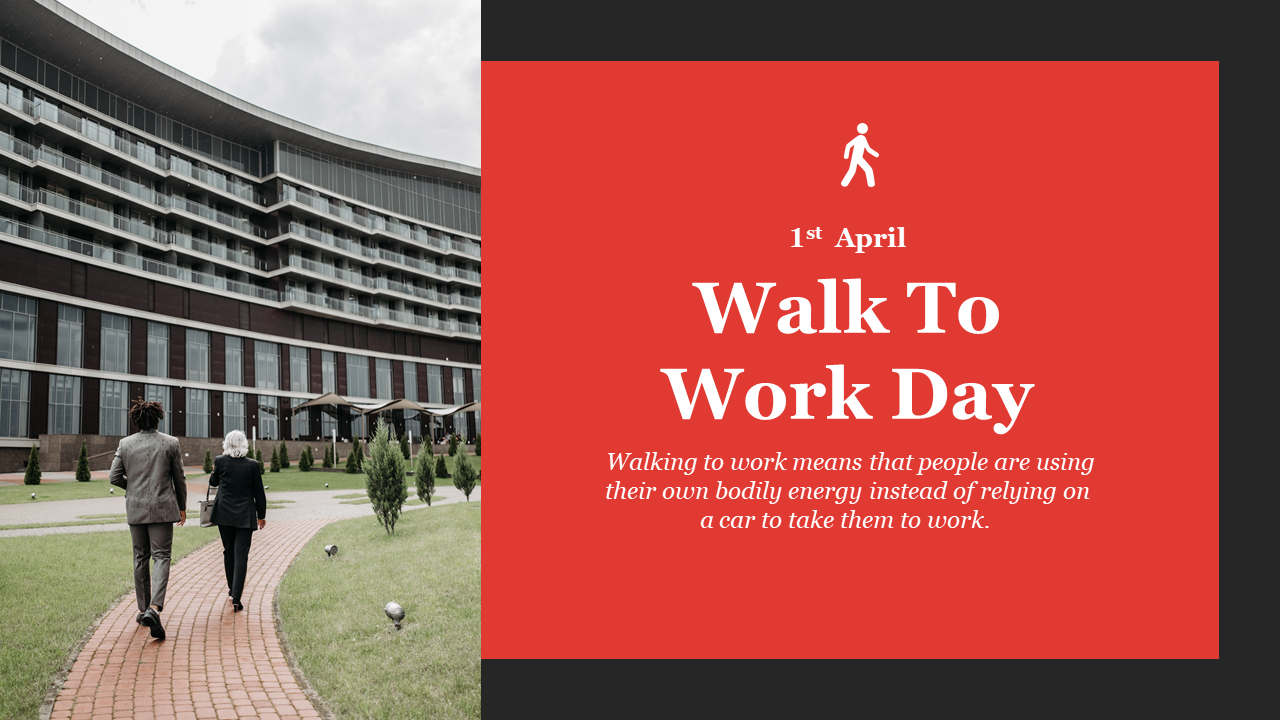 Incredible Walk To Work Day PowerPoint Presentation