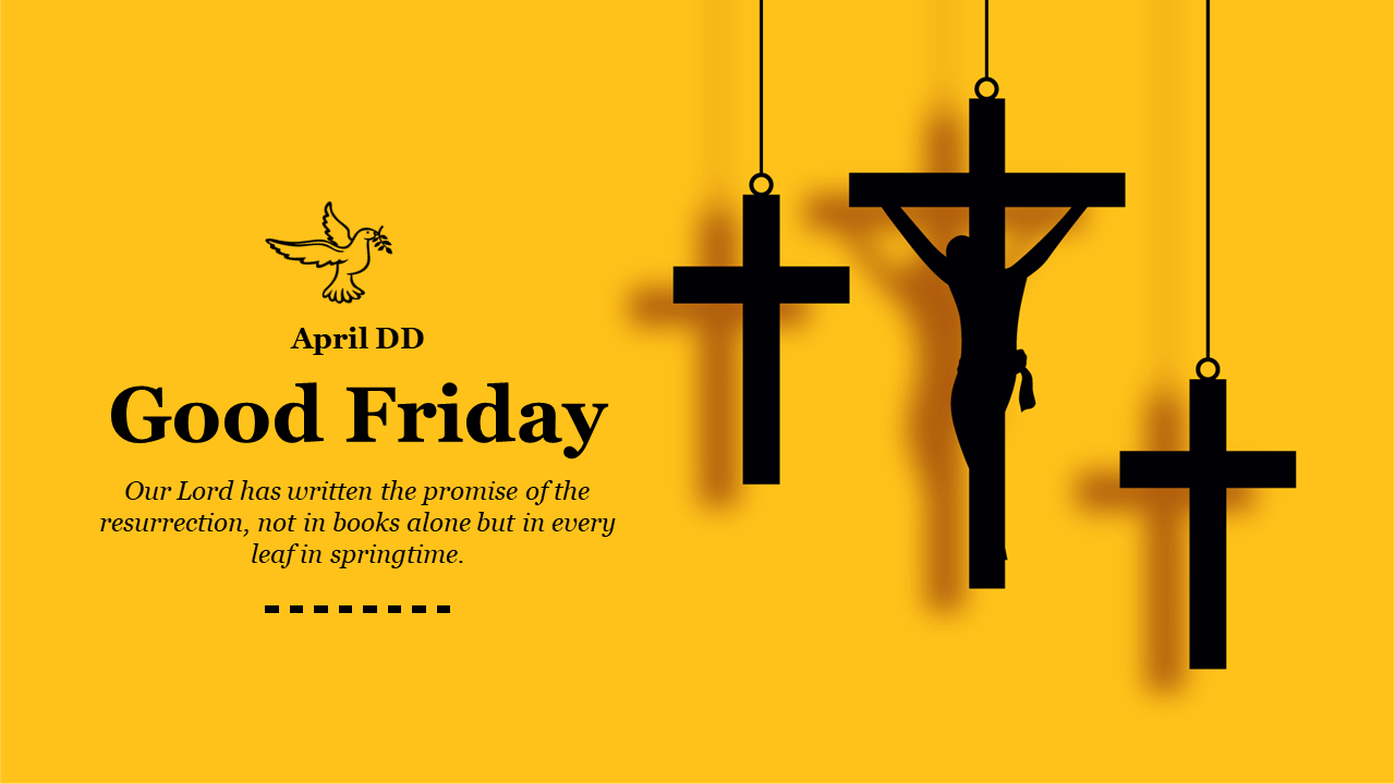Attractive Good Friday PowerPoint Template Free Download