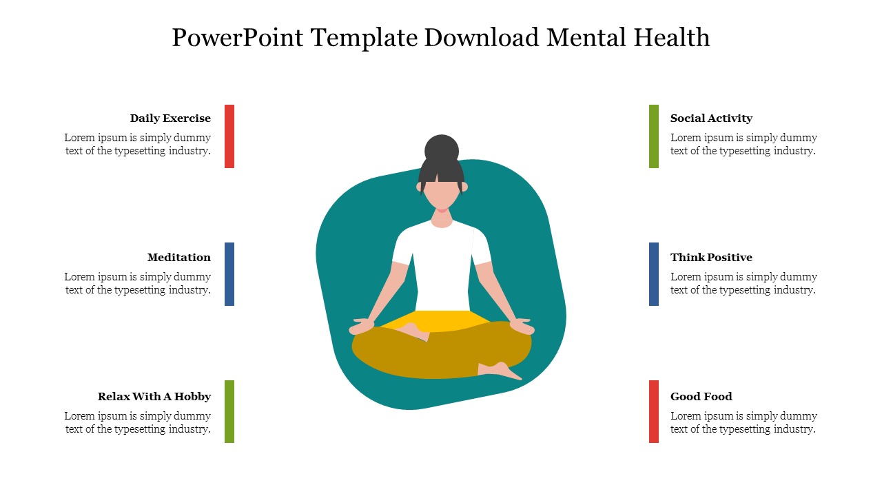 Free - Best PowerPoint Template Download Mental Health Slide