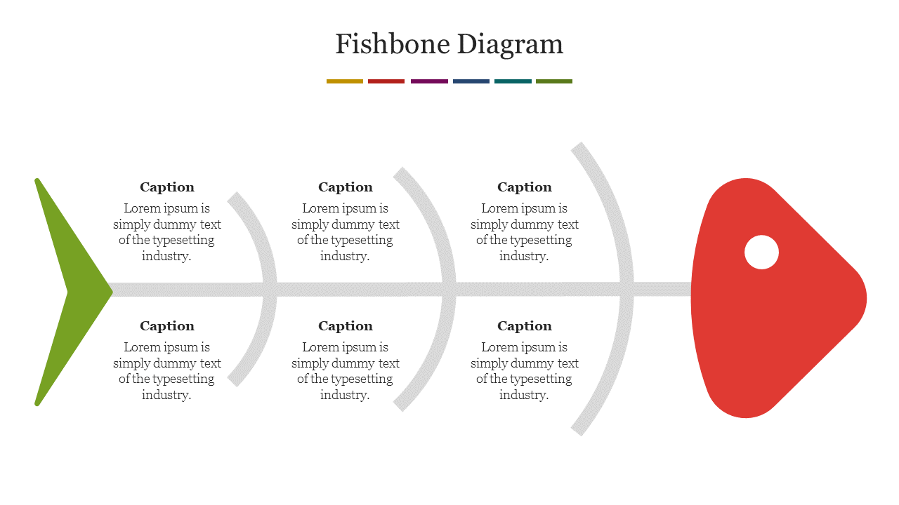 Creative Fishbone Diagram Fillable Presentation Slide