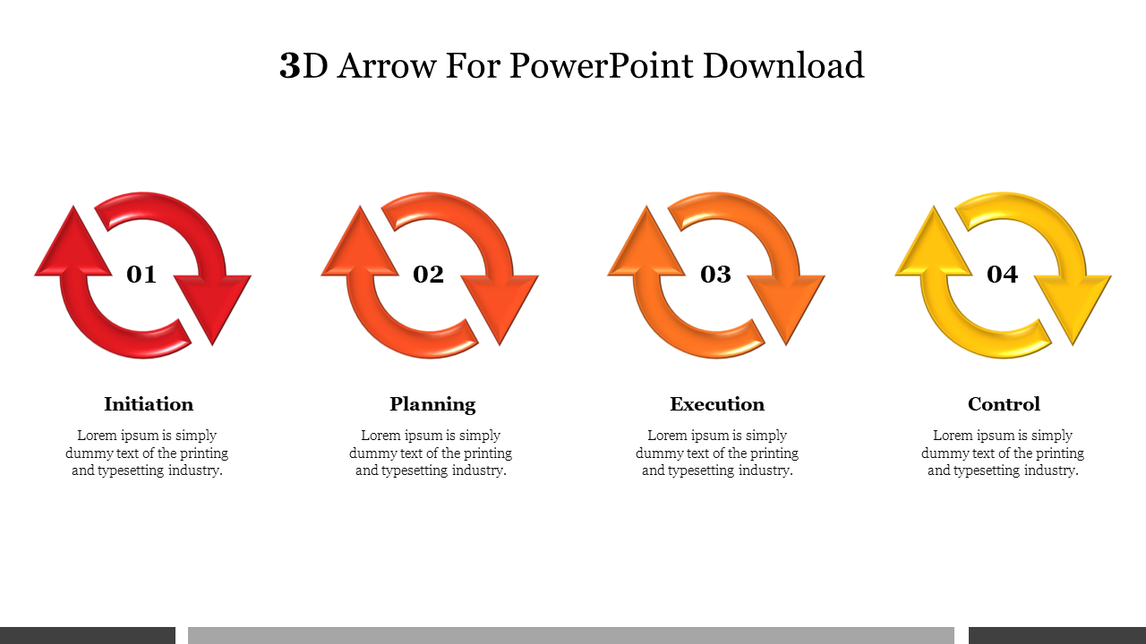 Free - Editable 3D Arrow For PowerPoint Download Presentation