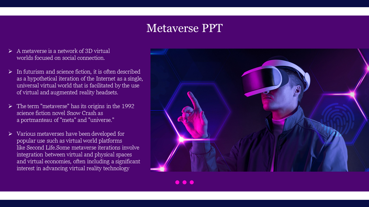 Creative Metaverse PPT Presentation Template Slide