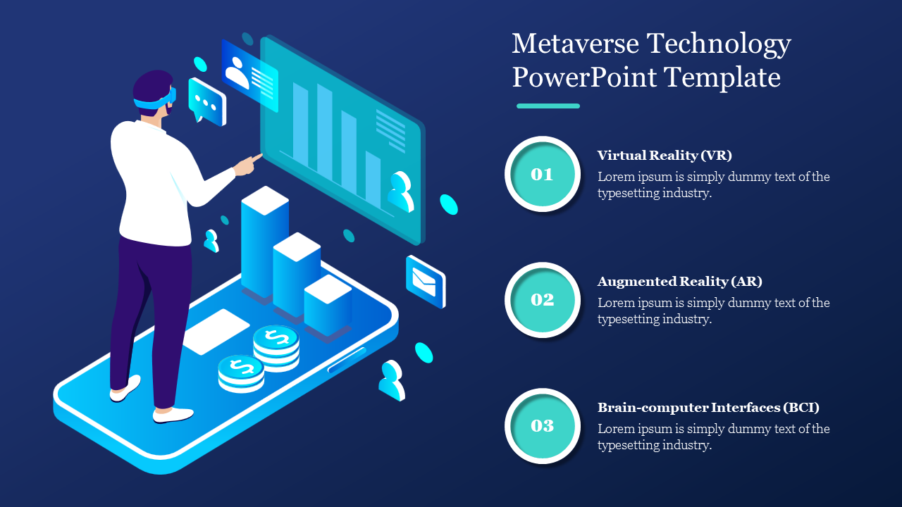 Attractive Metaverse Technology PowerPoint Template
