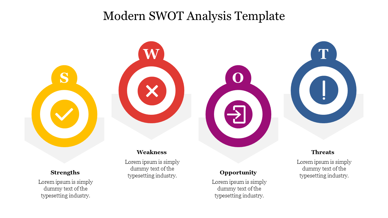 Modern SWOT Analysis Template