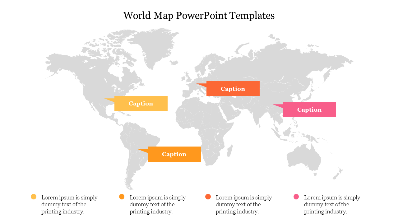 Free - World Map PowerPoint Templates Presentation Slide