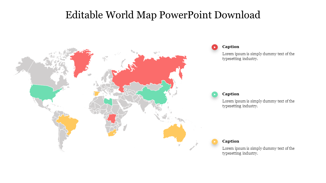 Free - Editable World Map PowerPoint Download For Presentation