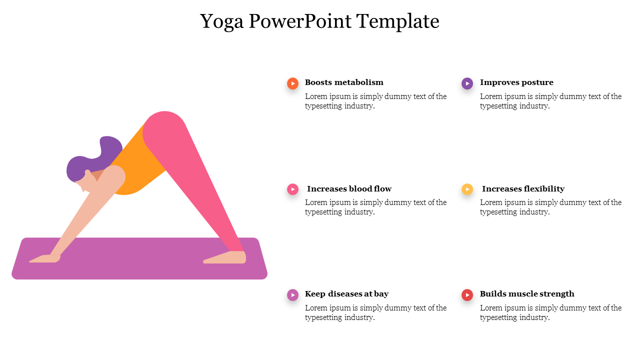 Free - Stunning Yoga PowerPoint Template Presentation Slide