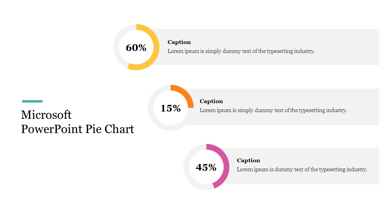 Best Microsoft PowerPoint Pie Chart Presentation Slide