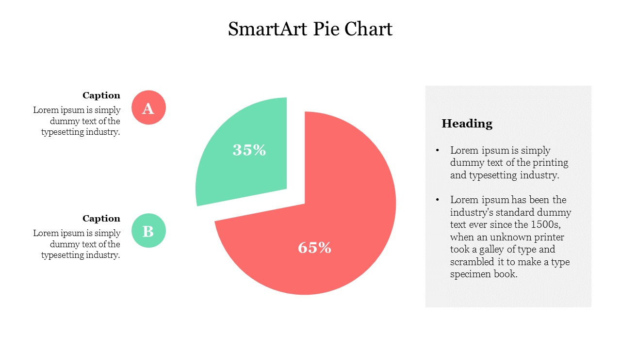 SmartArt Pie Chart