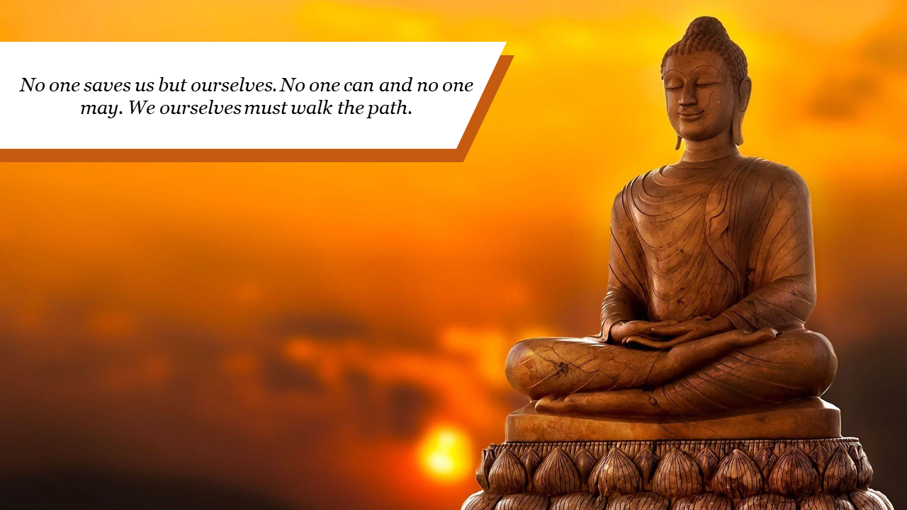 Buddhism Background PPT Template and Google Slides
