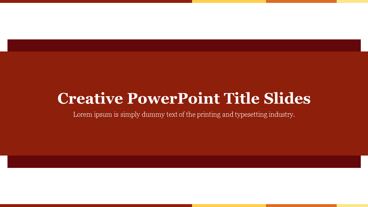 Creative PowerPoint Title Slides