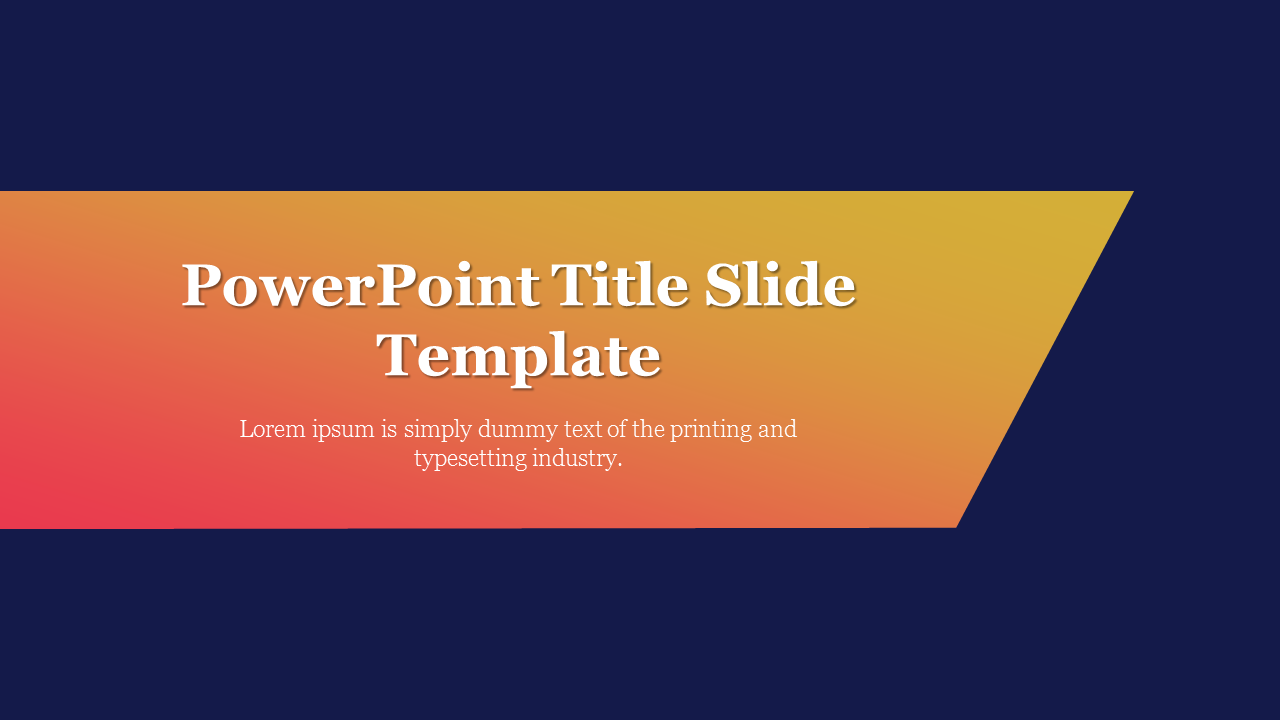 PowerPoint Title Slide Template