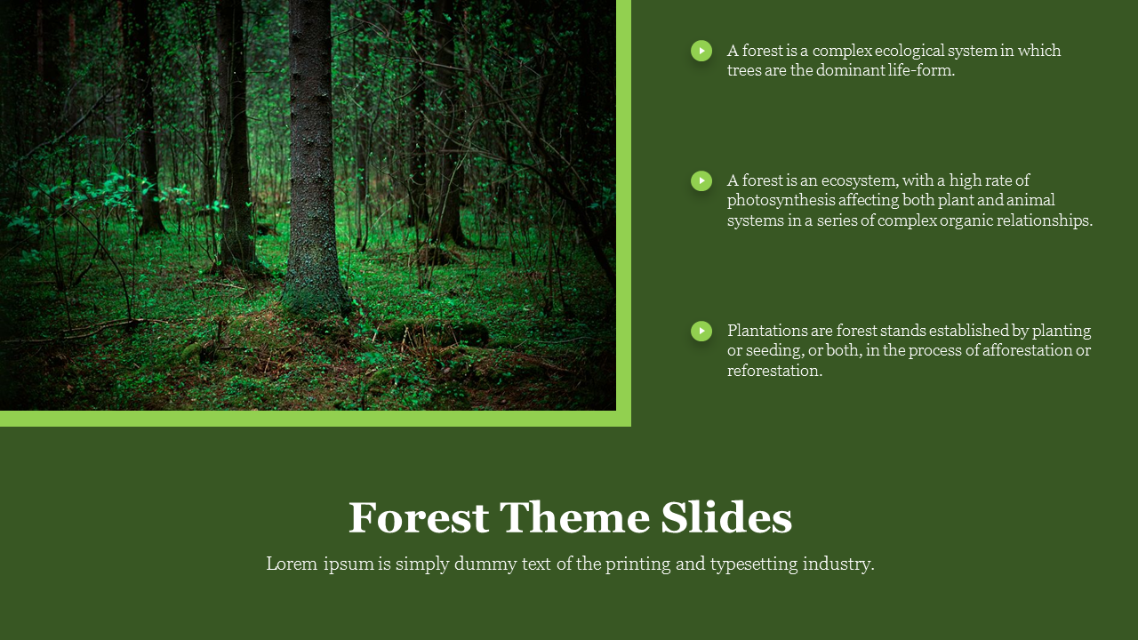 Forest Theme Google Slides