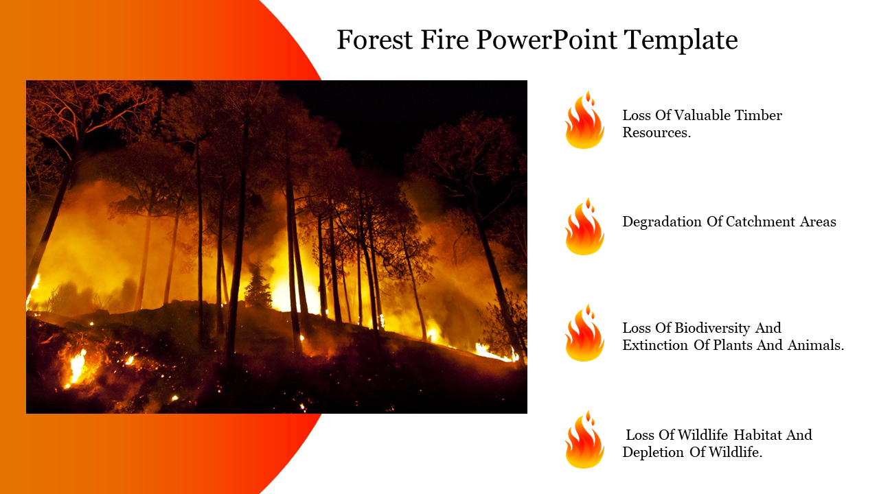 Forest Fire PowerPoint Template Free