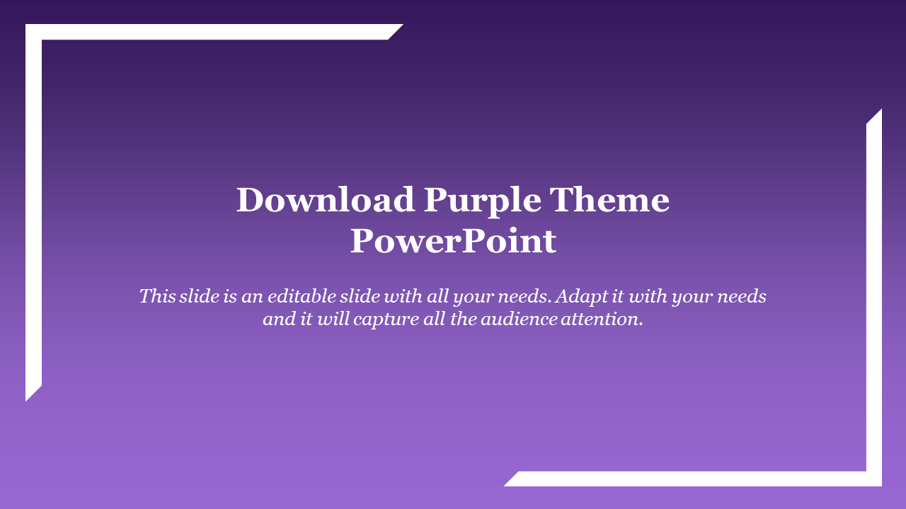Free - Download Purple Theme PowerPoint For Presentation Slide
