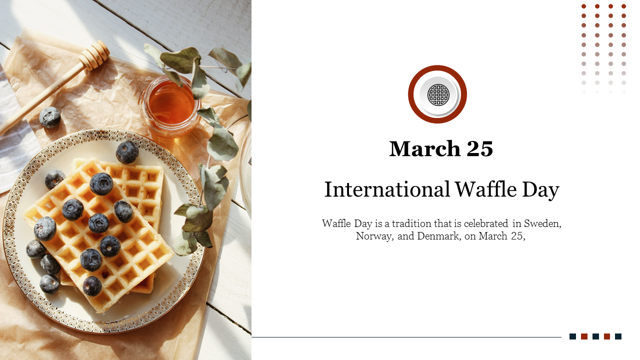 Creative International Waffle Day PowerPoint Template