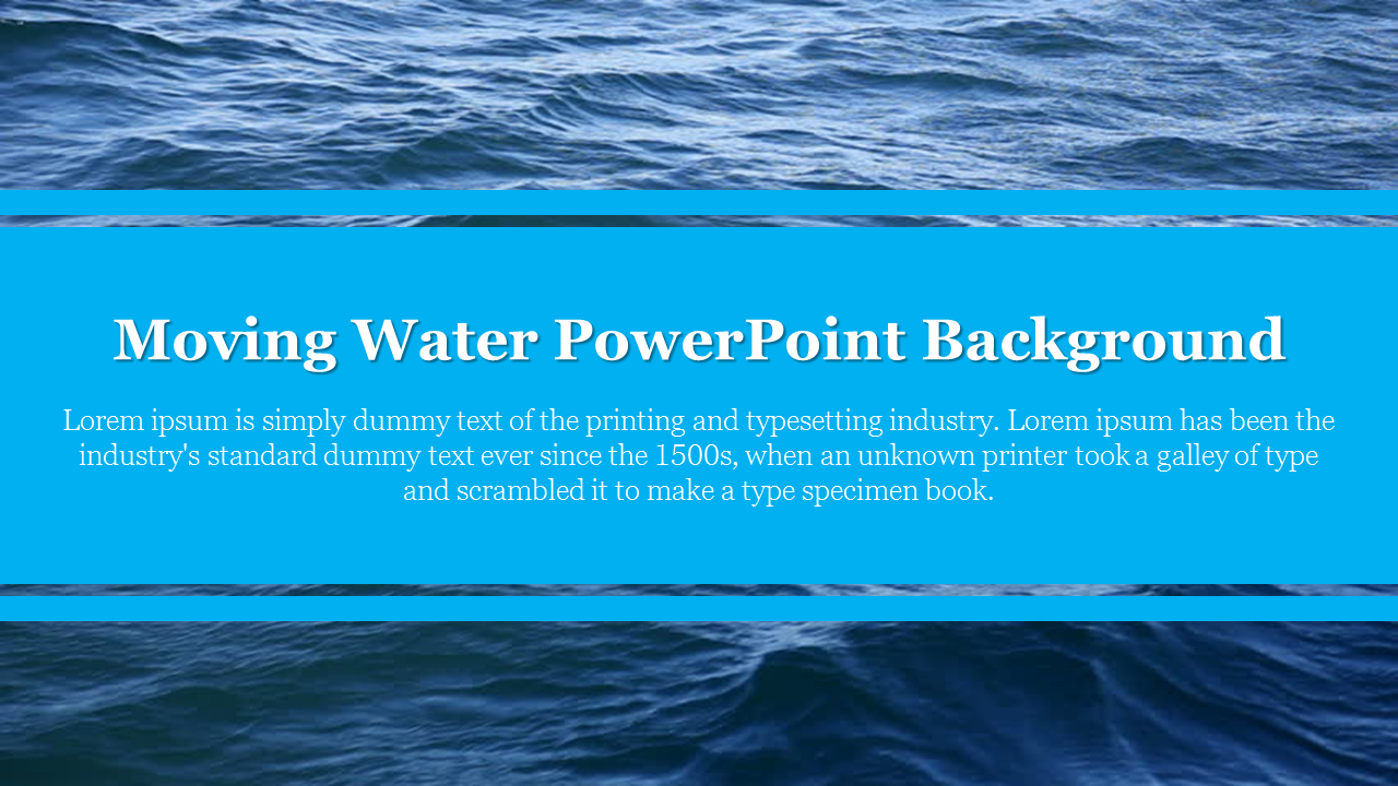Moving Water PowerPoint Background