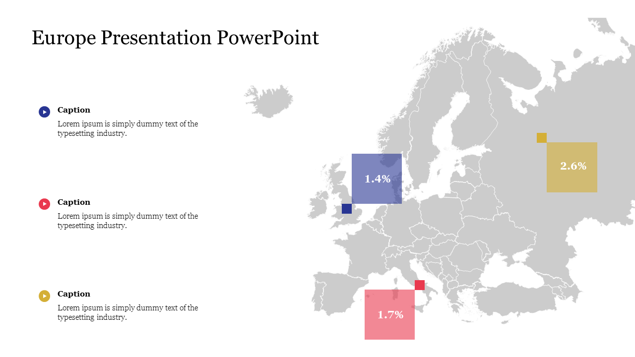 Stunning Europe Presentation PowerPoint Template Slide