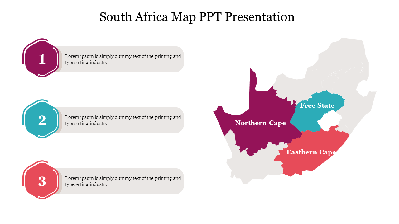 South Africa Map PPT Presentation