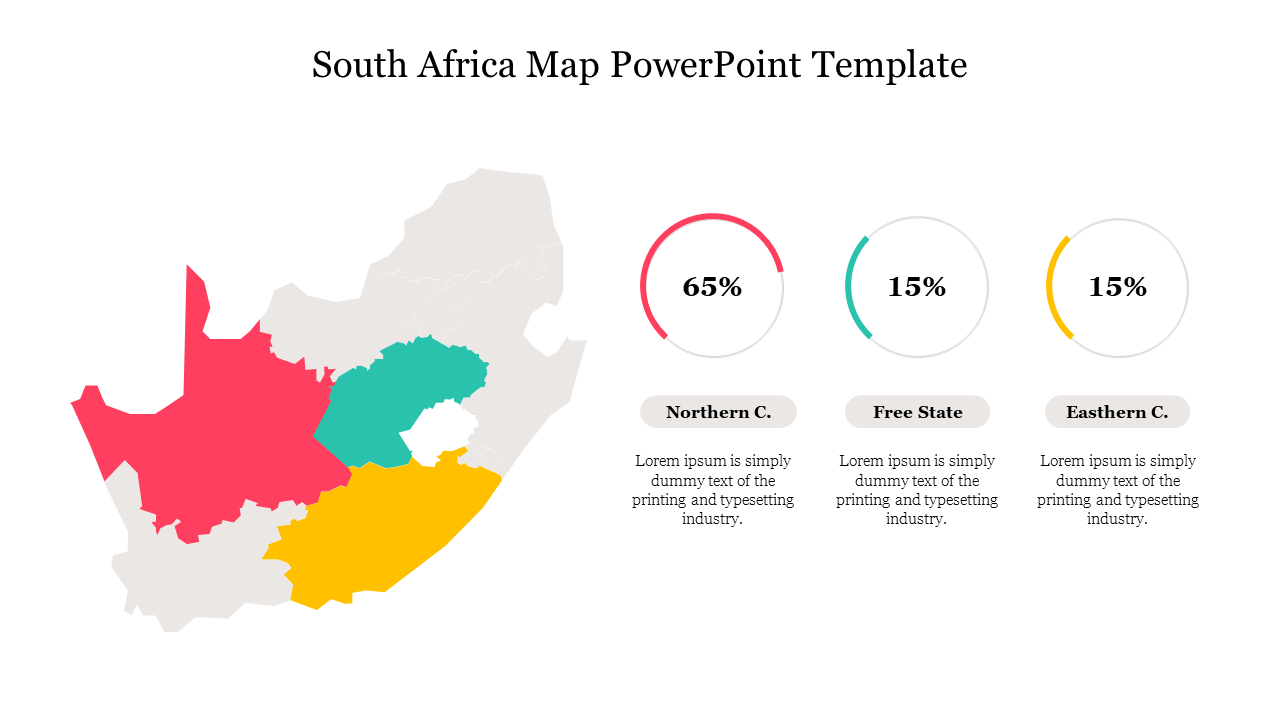 South Africa Map PowerPoint Template Free