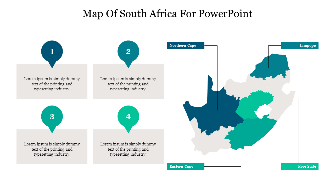 Map Of South Africa For PowerPoint