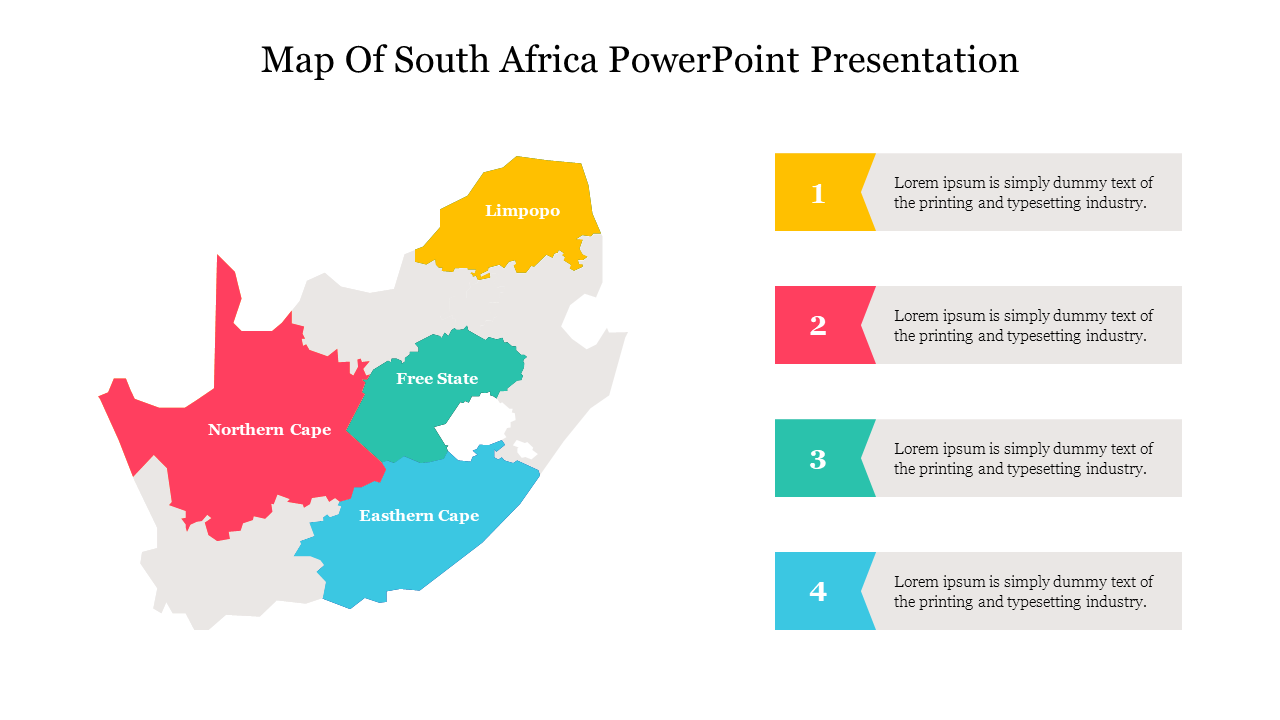Map Of South Africa PowerPoint Presentation