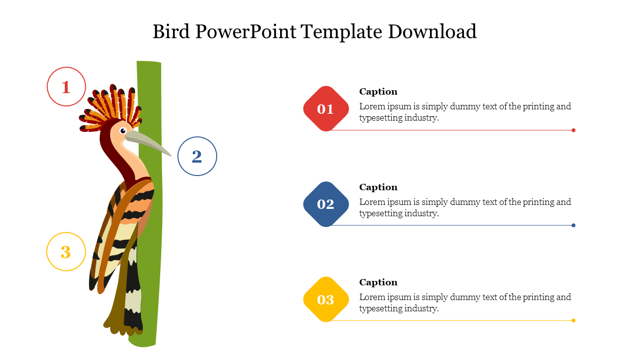 Free - Creative Bird PowerPoint Template Download Slide