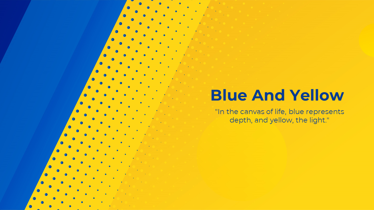 PowerPoint Blue And Yellow Background